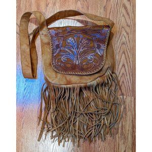 KOBLER LEATHER WOMEN'S TOOLED CROSSBODY BAG